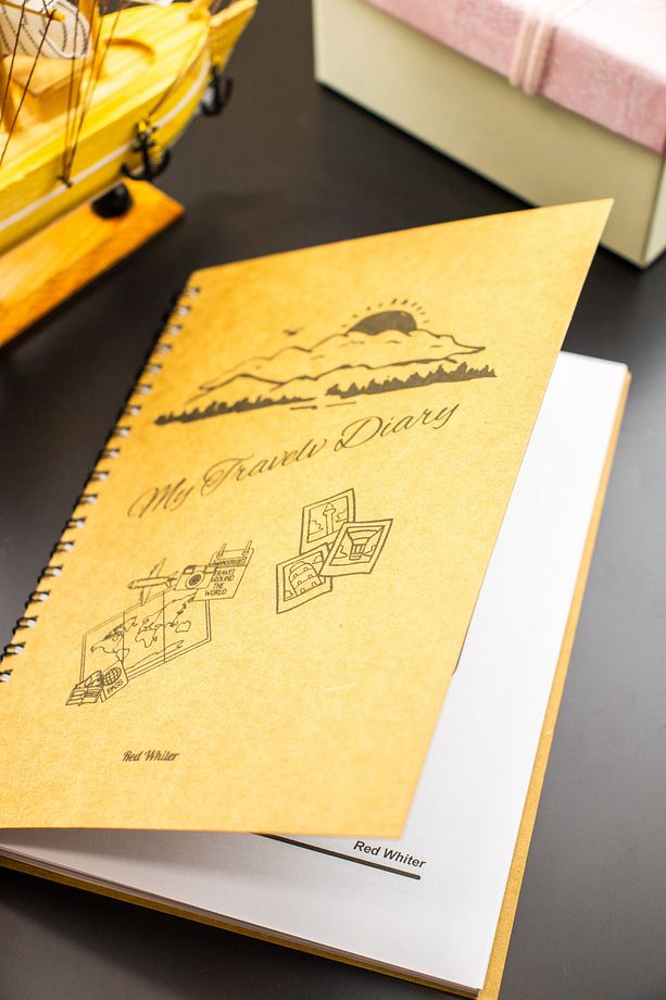 Hediyelik - A5 Seyahat Günlüğü Macera Defteri Kraft Kapak Notebook - 5
