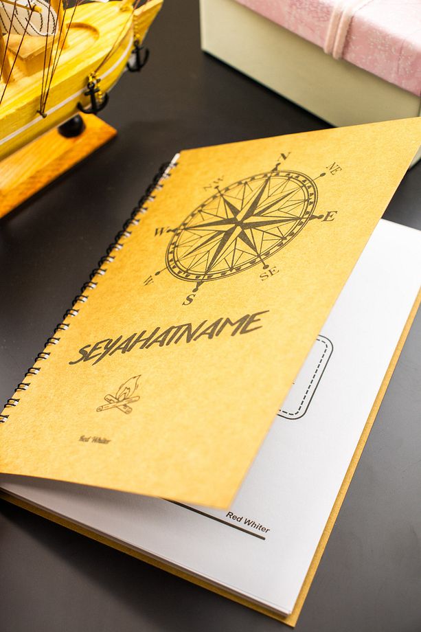 Hediyelik - A5 Macera Defteri Kraft Kapak Seyahat Günlüğü Notebook - 3