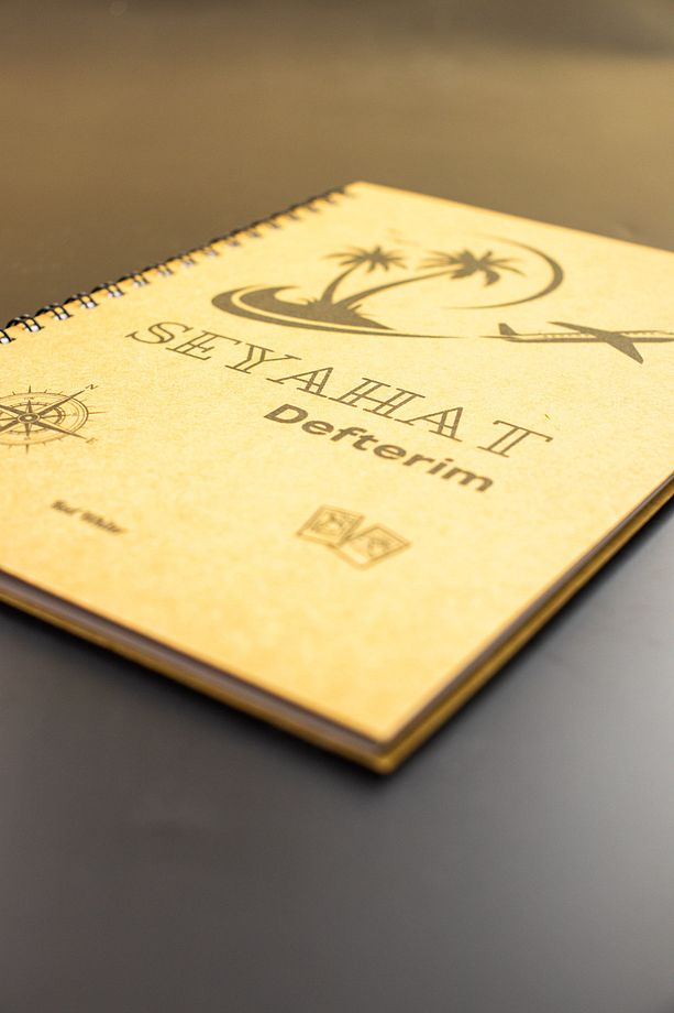 Hediyelik - A5 Notebook Seyahat Günlüğü Macera Defteri Kraft Kapak - 1