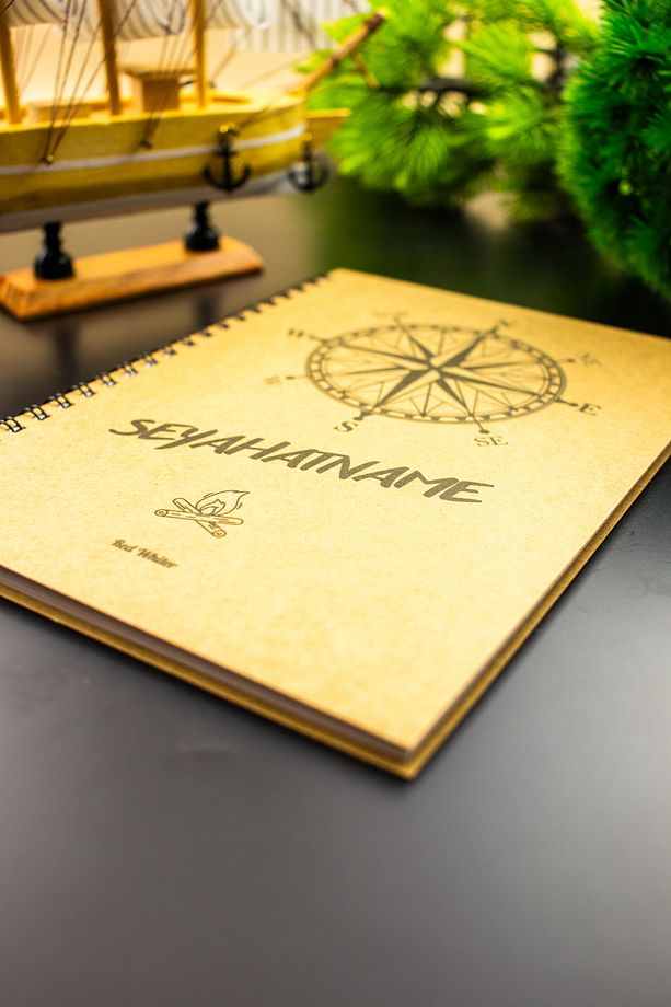 Hediyelik - A5 Macera Defteri Kraft Kapak Seyahat Günlüğü Notebook - 1