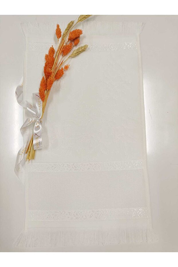 30x50 Etamine Fringed Towel - Cream