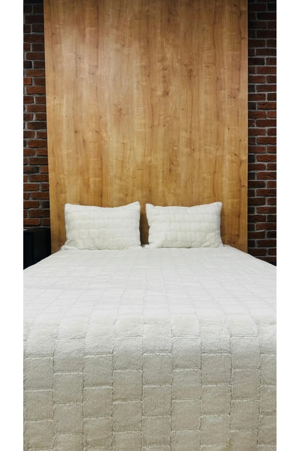 Luxury Rabbit Çift Kişilik Tavşan Tüyü Yatak Örtüsü - 1