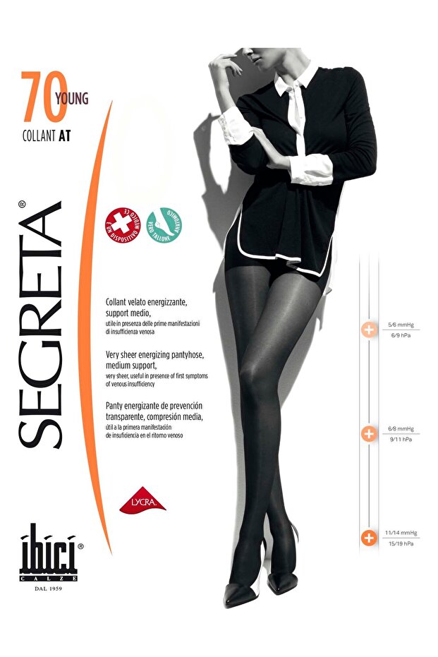 Segreta Young 70 جوارب طويلة ضاغطة