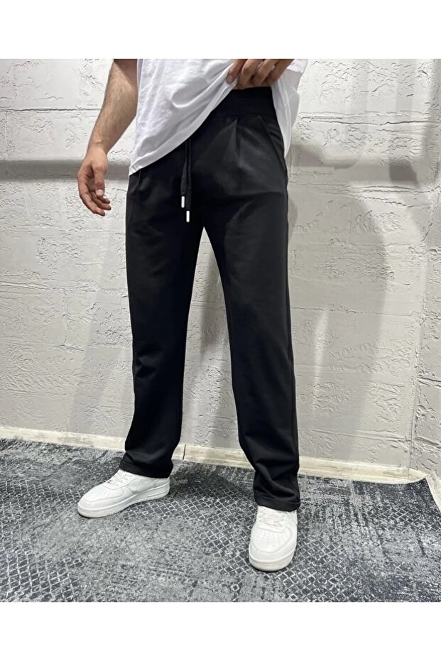 Black Loose Cut Seasonal Oversize Sweatpants