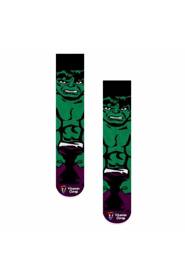 Hulk Green Colored Socks - 1