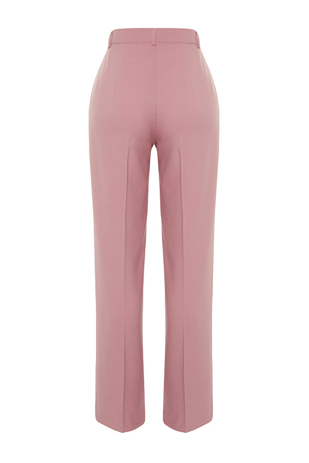 Açık Pembe Straight/Düz Kesim Dokuma Kumaş Pantolon TWOAW23PL00401 - 9