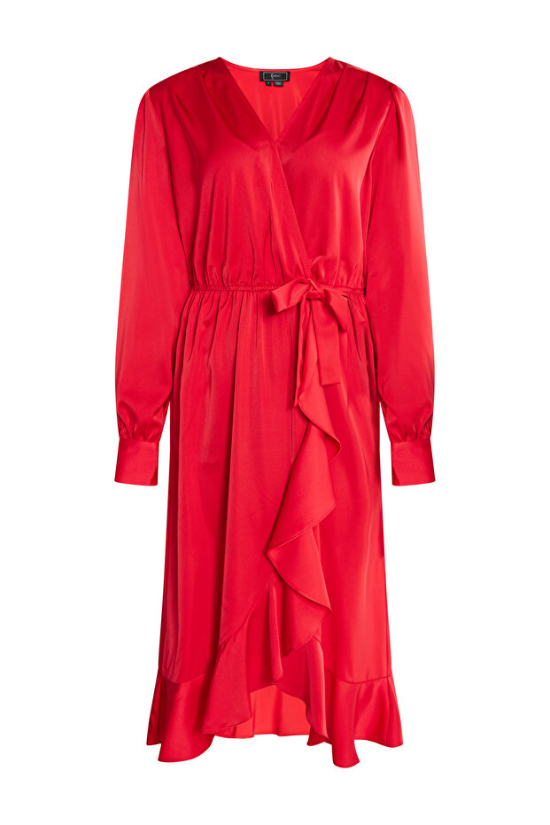 Midi Langarmkleid - 1