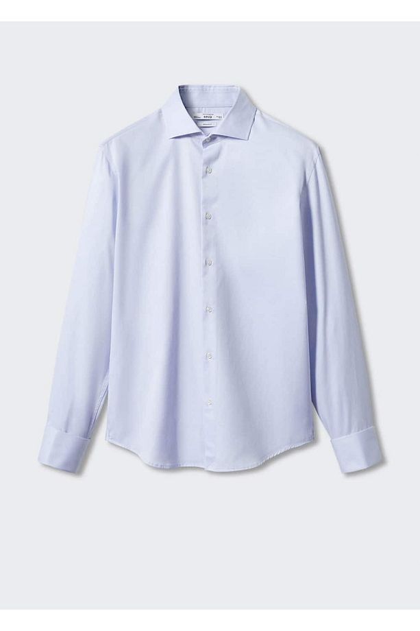 Gömlek Kol Düğmeleri Slim Fit Dimi Kumaş Gömlek - 3
