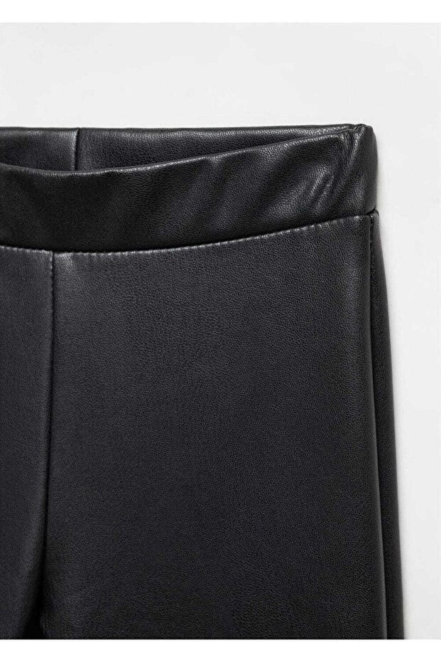 Deri Görünümlü Tayt - 3