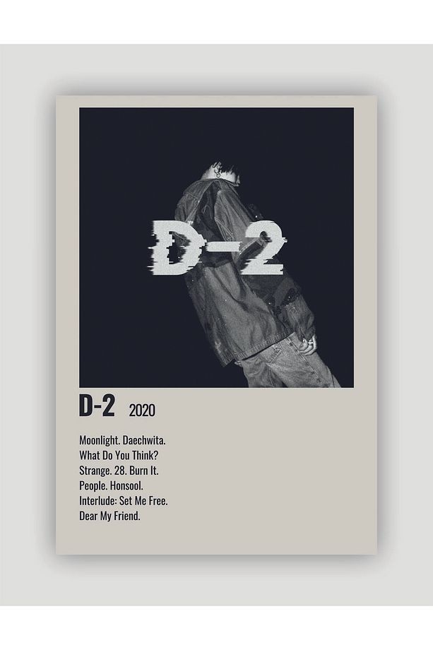 AGUST D D-2 (bts) K-pop Duvar Posteri - Duvar Dekoru - Kalın Kağıt - Çerçevesiz - 1