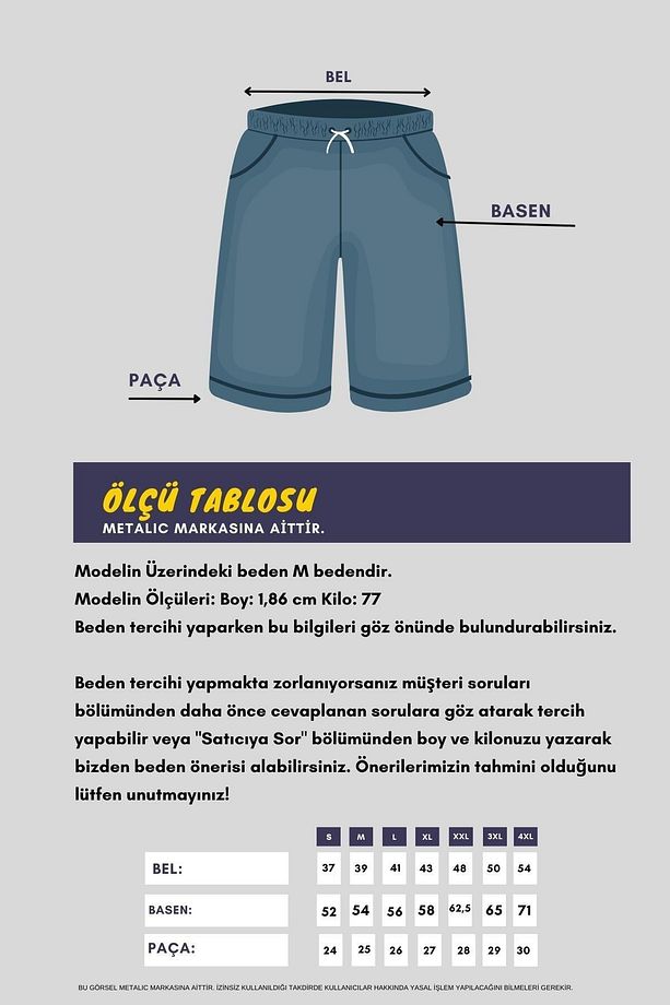 Regular Fit Yanları Cepli Kalın Kumaş Rahat Kesim Erkek Antrasit Şort - 6