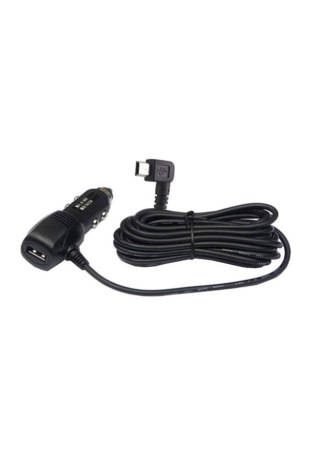 USB 5V 2A Araç Çakmak Soketi 90C Mini USB Çıkışlı - 3.5m Kablolu - 1