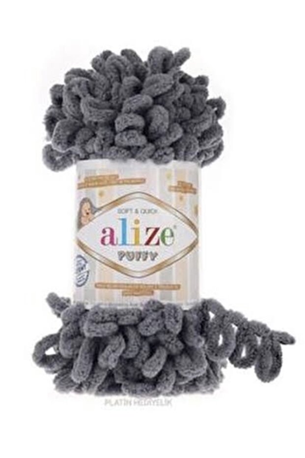 Alize Puffy Koyu Gri Elle Örülebilen Ip - 1