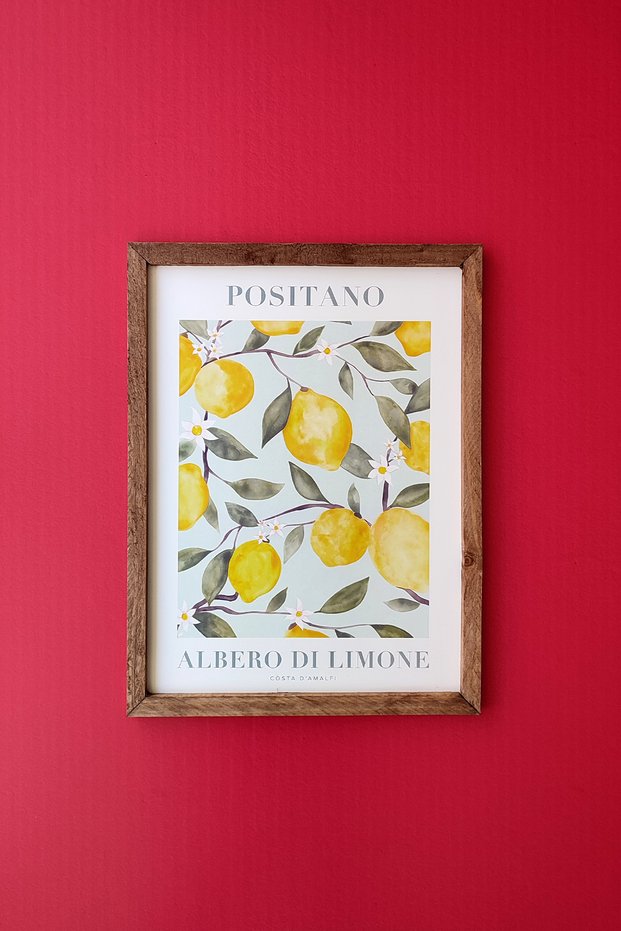 "Positano, Albero Di Limone" Wooden Framed Painting