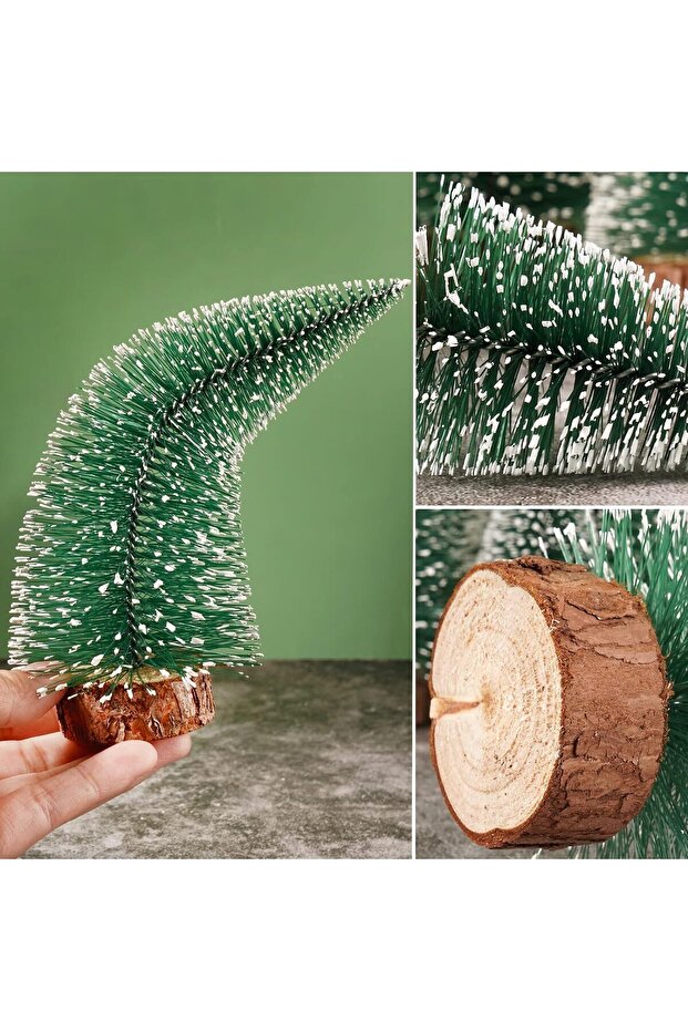 Yılbaşı Ağacı 2li Masa Üstü Yılbaşı Ağacı Seti 2 Adet 21 cm Yılbaşı Ağacı - 4