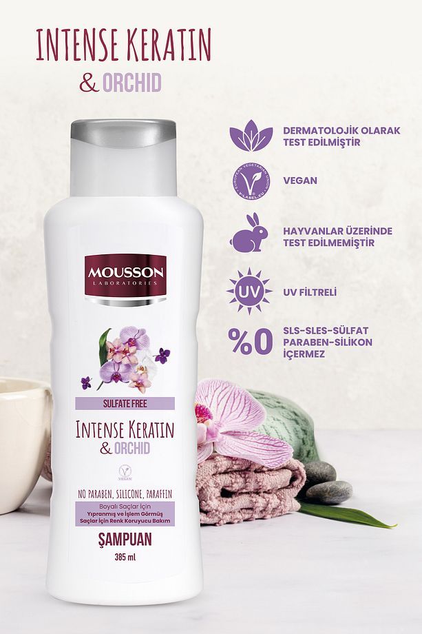 Yoğun Keratin & Orkide Içeren Renk Koruyucu Ve Yıpranmayı Onaran Sülfatsız Şampuan 385 ml - 1