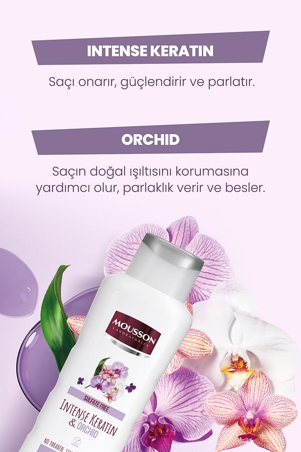 Yoğun Keratin & Orkide Içeren Renk Koruyucu Ve Yıpranmayı Onaran Sülfatsız Şampuan 385 ml - 4