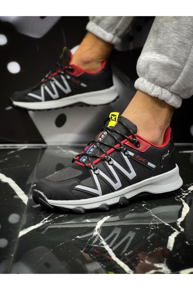Black Red Men's Orthopedic Daily Sports Shoes Wsb0636