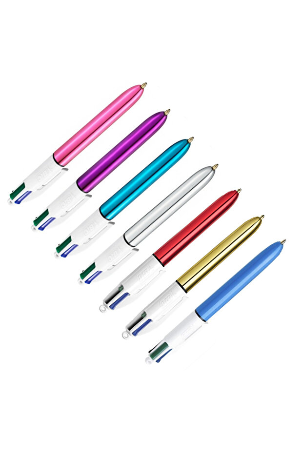 Ballpoint Pen Shine 4 Colors Blue Body 12 Li 949896 - Pack of 12