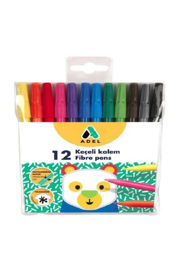 Adel Quality Felt Tip Pen 12 Colors