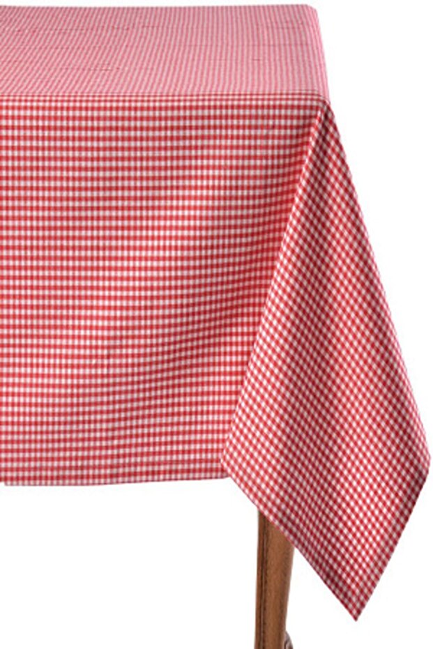 Red Gingham Tablecloth - 1