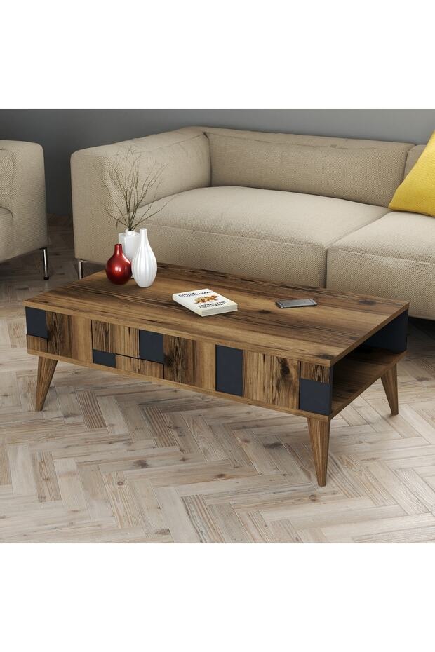 Madrid Orta Sehpa - Ceviz / Antrasit - 2