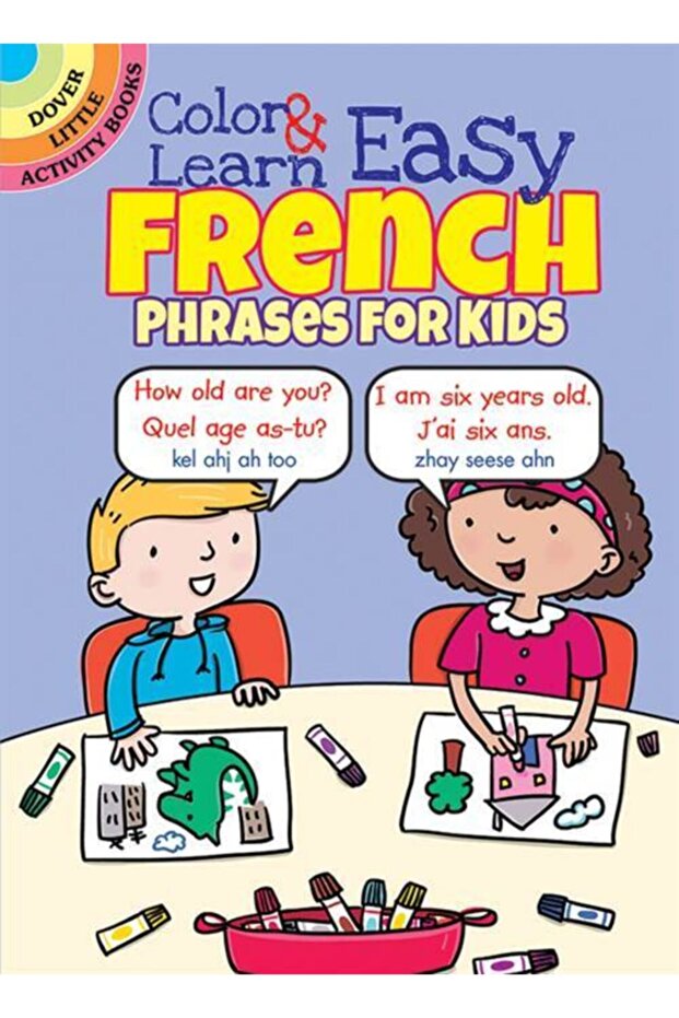 Color And Learn Easy French Phrases For Kids