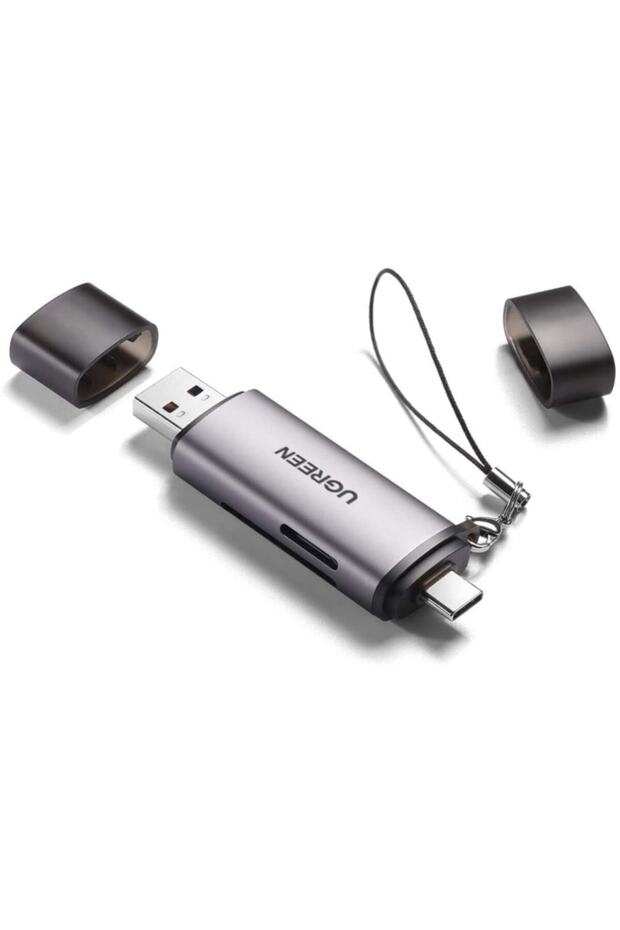 50706 Type-c And Usb 3.0 Sd Tf Card Reader, Gray