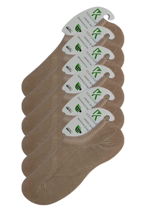 Set of 6 Unisex Seamless Mink Bamboo Ballerina Socks