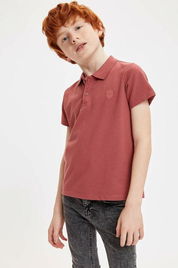 Striped Collar Polo T-shirt