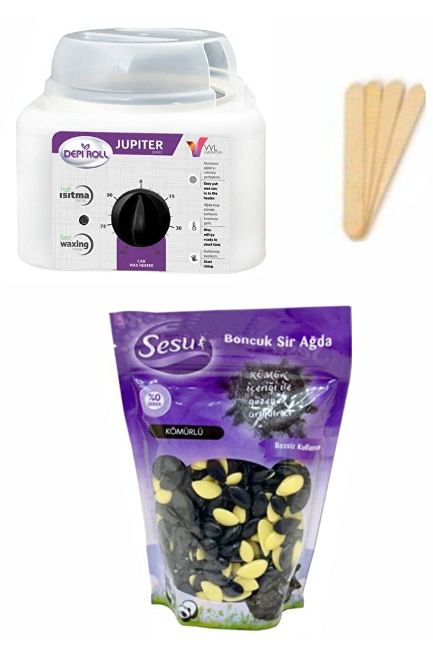 Inci Boncuk Sir Ağda Kömürlü 250ml+depirol 800ml Sir Ağda Makinesi Seti - 1