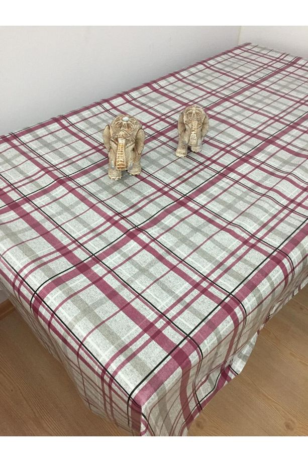 Gri Mor Astarlı Silinebilir Pvc Muşamba Masa Örtüsü - 1