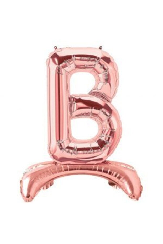 Standing Rose Gold Letter B Foil Balloon