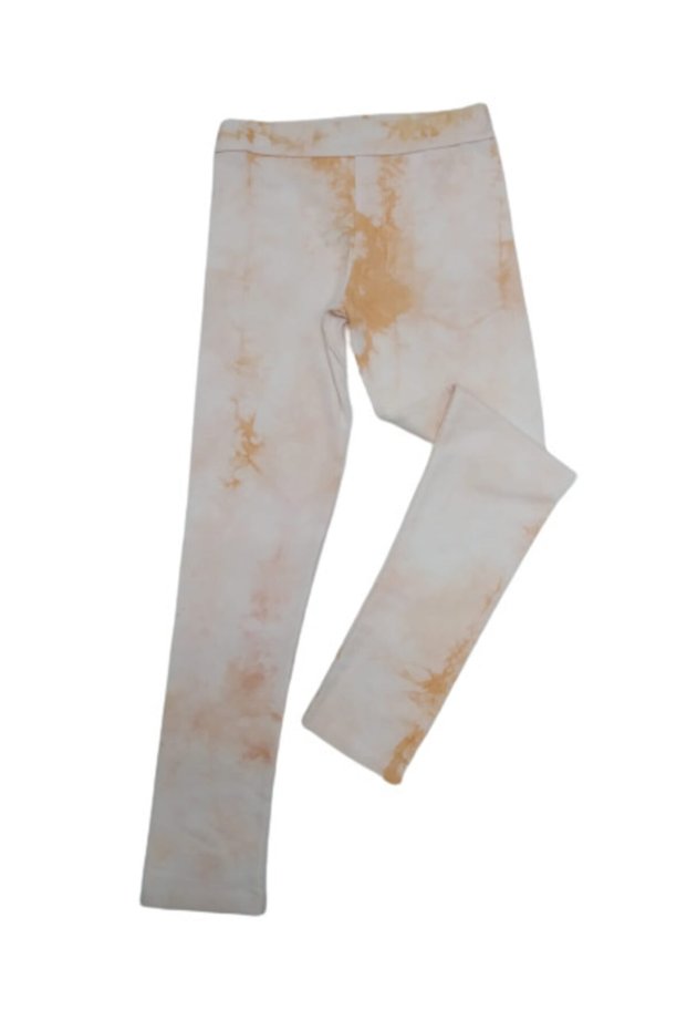 Girl's Salmon Unprinted Batik Seasonal Long Tights