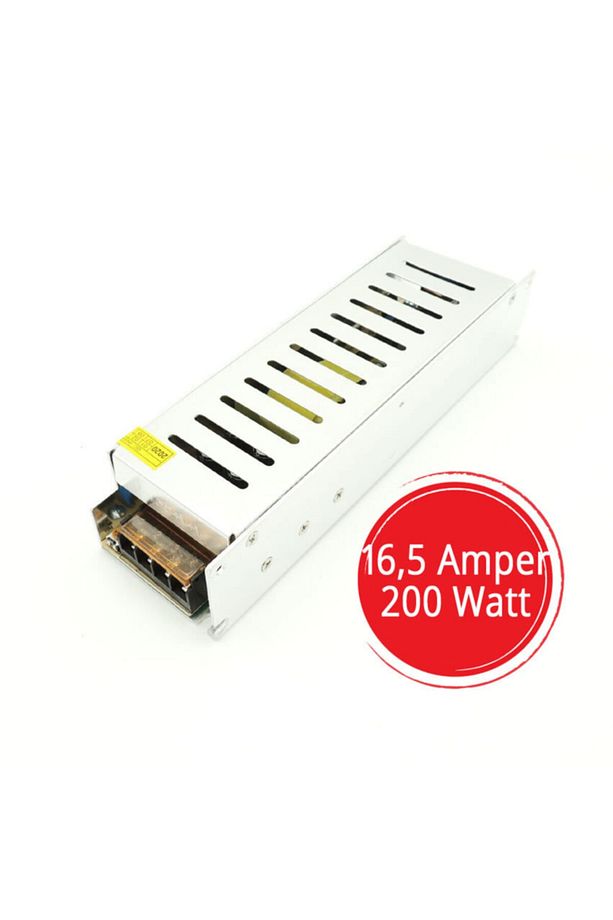 Şerit Led Trafo 12v Adaptör Driver 16,5 Amper 200 Watt - 1