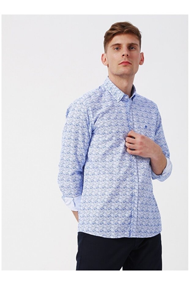 Blue Slim Fit Shirt - Stylish and Comfortable