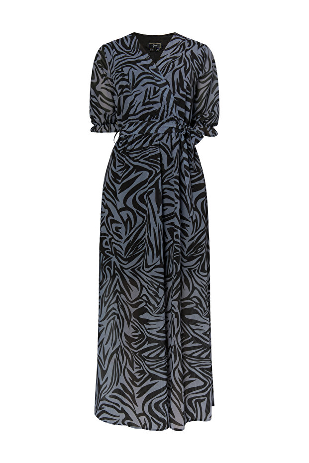 Maxi šaty se vzorem Zebra - 1
