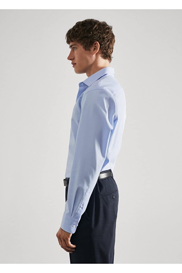 Slim Fit Pamuklu Poplin Gömlek - 6
