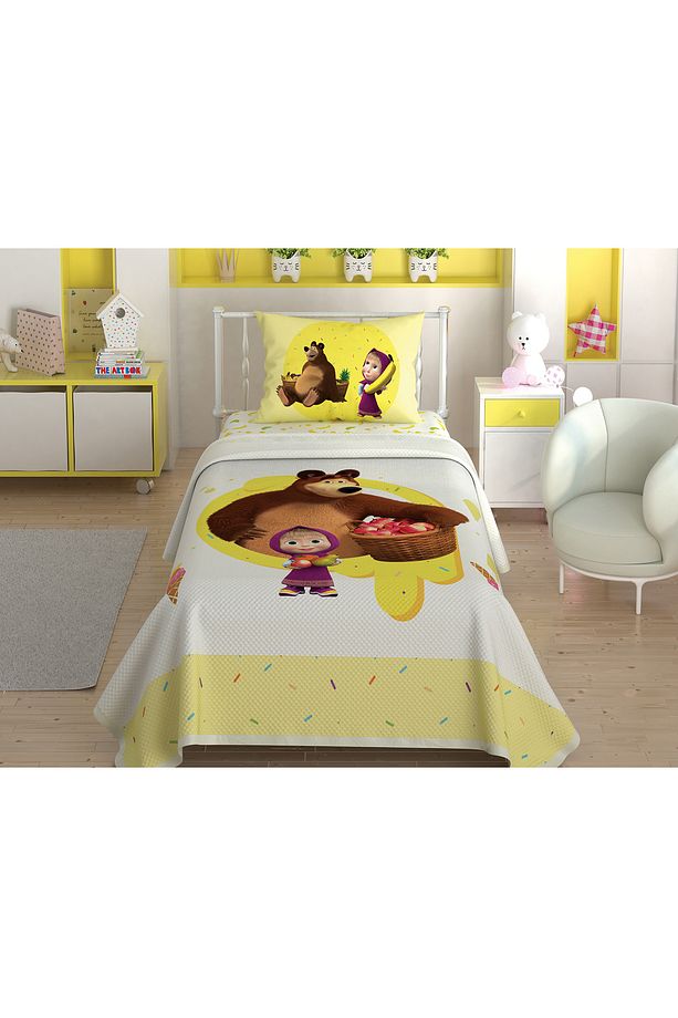 Masha And The Bear Fruity Tek Kişilik Lisanslı Pike Takımı - 1