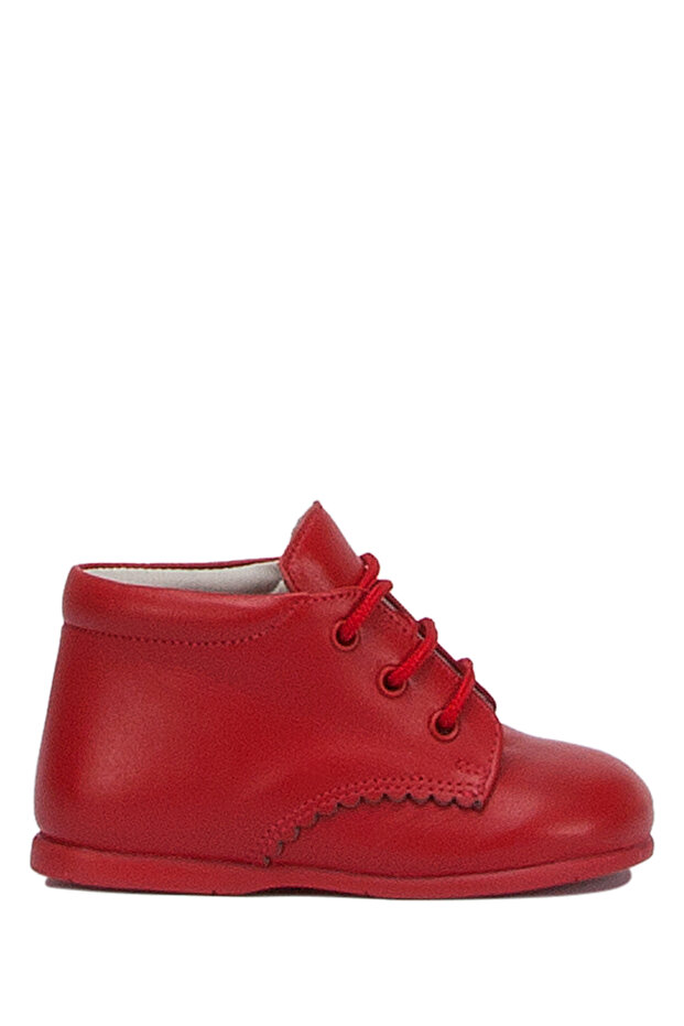 -Kids Chiquitin First Step Unisex Children's Leather Shoes 18-23 Red Leather