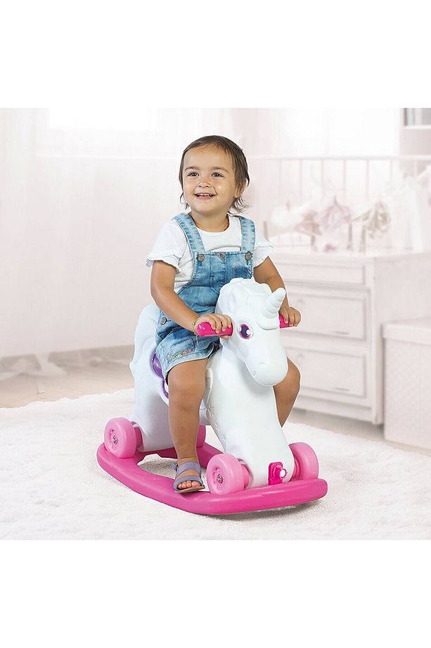 Oyuncak Unicorn Sallanan Tekerlekli At - 1