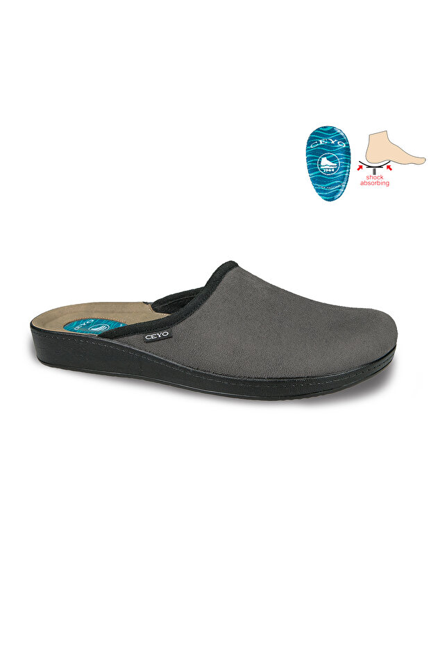 Erkek Gri Terlik 9933 - 1