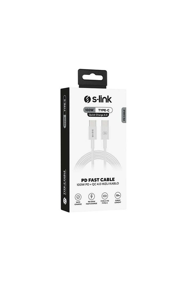 SL-C124 100WATT PD 3.0 TYPE-C TO QUICK DATA VE ŞARJ KABLOSU -BEYAZ - 2