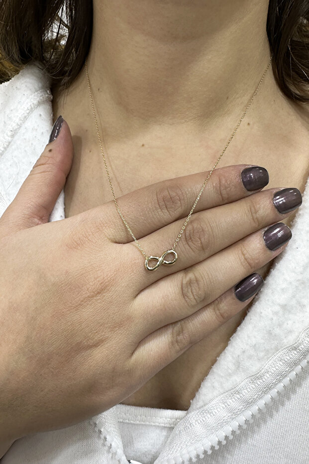 14 Ayar Altın Sonsuzluk Kolye - 1