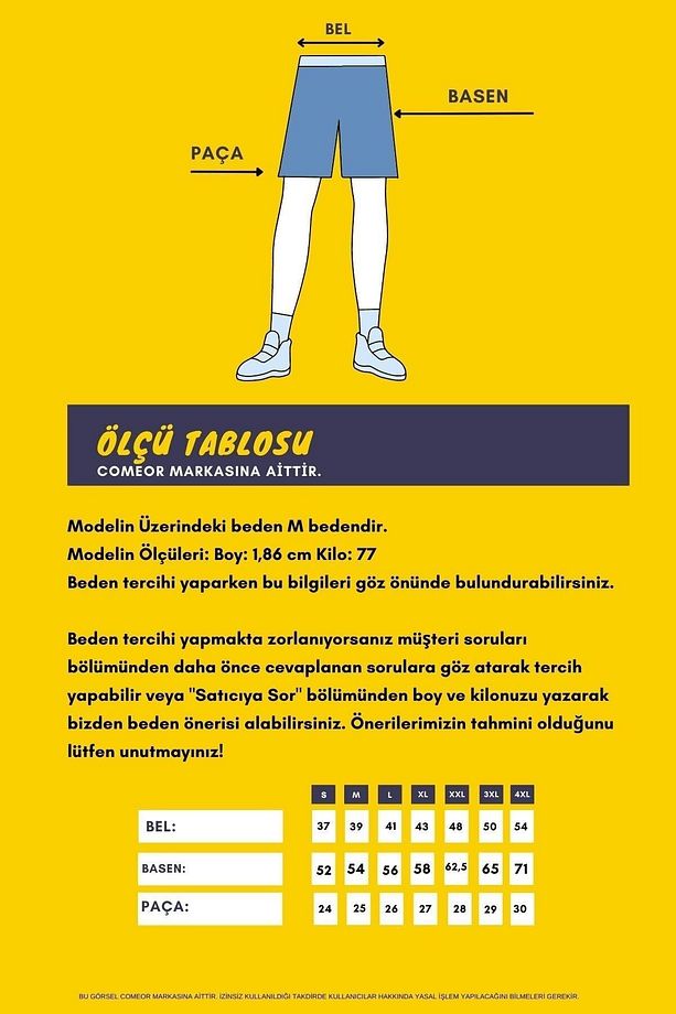 Regular Fit Yanları Cepli Kalın Kumaş Rahat Kesim Erkek Siyah Şort - 8