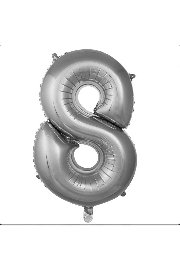 بالون فويل فضي عمر 8 سنوات 40 سم 100 سم