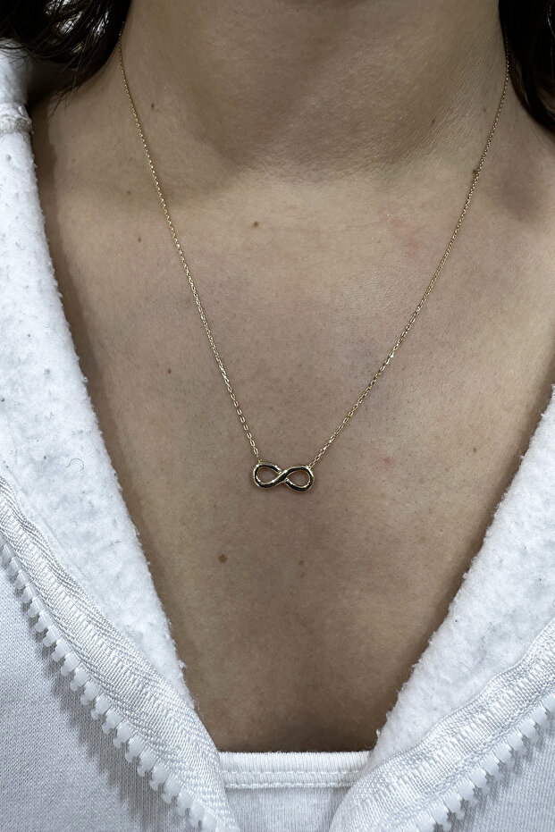 14 Ayar Altın Sonsuzluk Kolye - 2