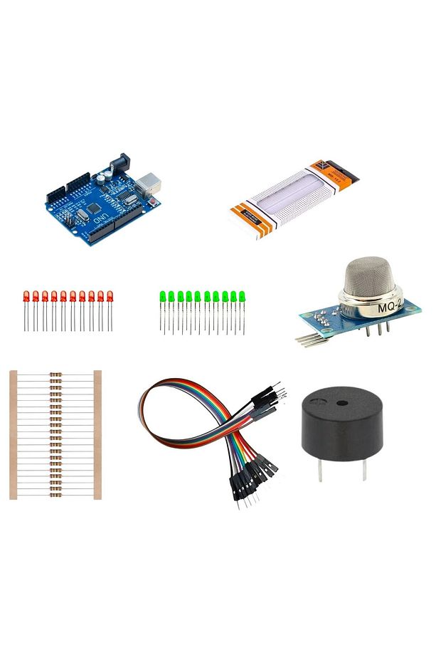 Arduino ile MQ-2 Gaz Sensörü ile Duman Dedektörü Proje Seti/ E-Pdf İçerikli - 1