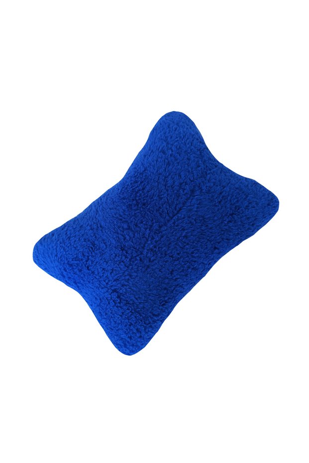 Blue Plush Orthopedic Vehicle Car Seat Travel Neck Pillow / Single