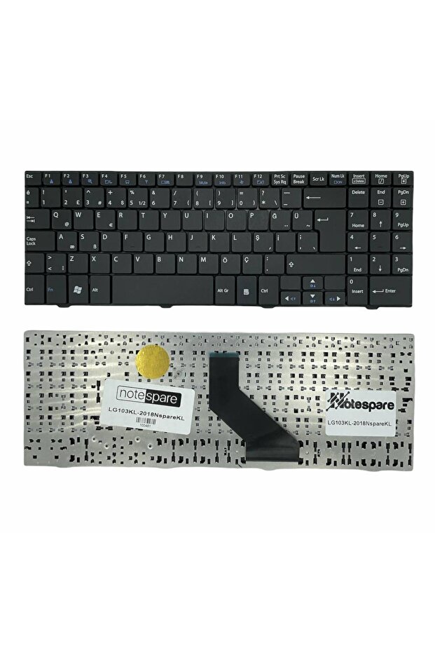 Lg ile Uyumlu Lg ile UyumluA51, Lg ile UyumluR58, QL4, QL5, QL9 Notebook Klavye Siyah TR - 1